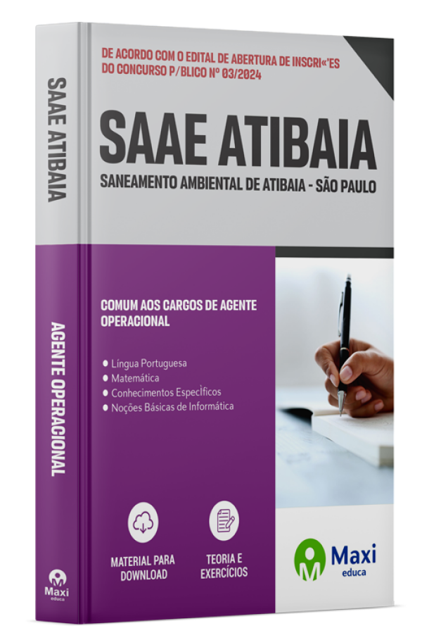 - Apostila SAAE Atibaia 2024 Agente Operacional