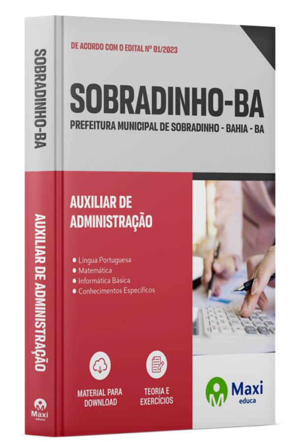 - Apostila Prefeitura de Sobradinho - BA - 2023 Auxiliar de Administração