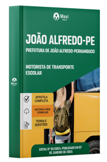 Apostila Prefeitura de João Alfredo - PE 2025