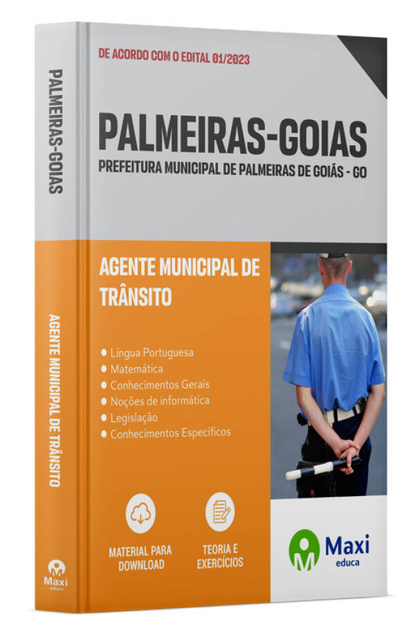 - Apostila Prefeitura de Palmeiras de Goiás - GO 2023 Agente Municipal de Trânsito