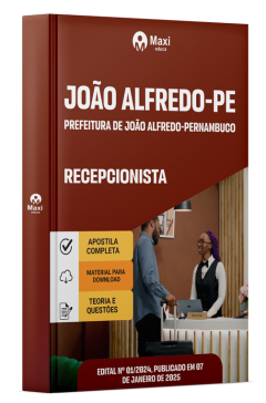 Apostila Prefeitura de João Alfredo - PE 2025