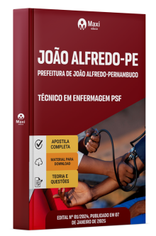 Apostila Prefeitura de João Alfredo - PE 2025