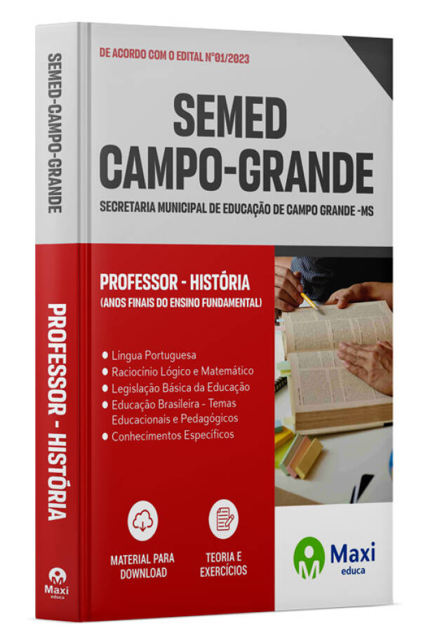 - Apostila SEMED Campo Grande - MS - 2023 Professor - História (Anos Finais do Ensino Fundamental)